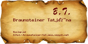 Braunsteiner Tatjána névjegykártya